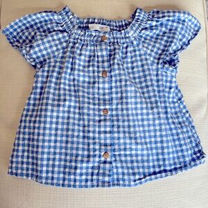 Zara blue gingham shirt. 18-24 months